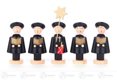 Kurrende Kurrendefiguren schwarz (5) BxHxT 2 cmx6 cmx2 cm NEU Erzgebirge