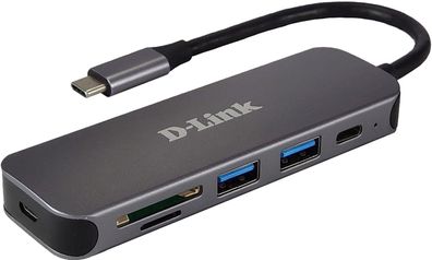 D-Link DUB-2325 - Hub - mit Kartenlesegerät - 2 x SuperSpeed USB 3.0 + 1 x USB-C