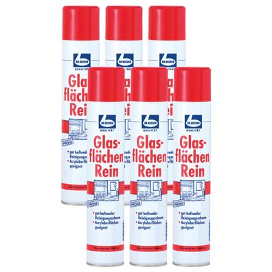 Dr. Becher Glasflächen Rein 6x 500 ml Glasreiniger streifenfrei Fenster Spiegel