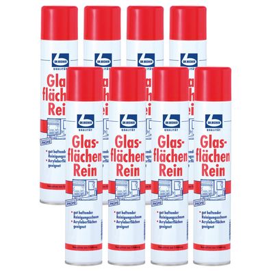 Dr. Becher Glasflächen Rein 8x 500 ml Glasreiniger streifenfrei Fenster Spiegel