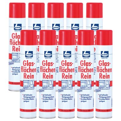 Dr. Becher Glasflächen Rein 10x 500 ml Glasreiniger streifenfrei Fenster Spiegel