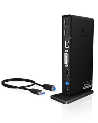 ICY BOX IB-DK2241AC - Dockingstation - USB - DVI, HDMI