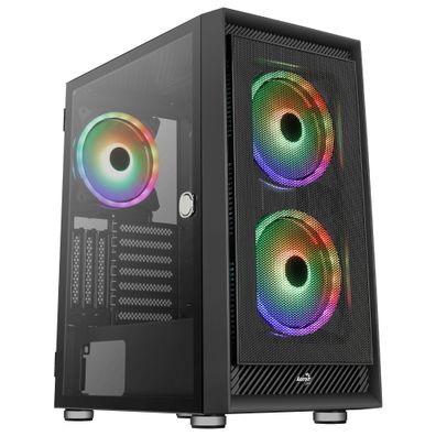 Aerocool Advanced Technologies AeroCool Graphite-G-BK-v3 - Mid tower - ATX - Seitente
