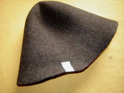 Hutstumpen WolleLoden braunmeliert 170 gr Ü 54 cm Rd 92 cm Stu 822