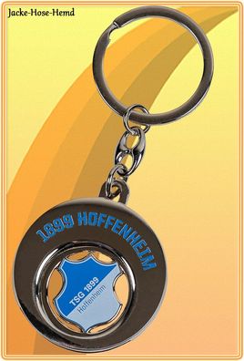 TSG 1899 Hoffenheim Schlüsselanhänger Logo Einkaufschip Anhänger Gr. 3,7x3,7cm NEU