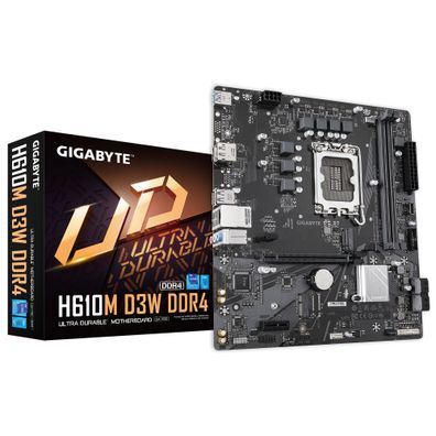 Gigabyte H610M D3W DDR4 - 1.0 - Motherboard - micro ATX - LGA1700-Sockel - H610... ->