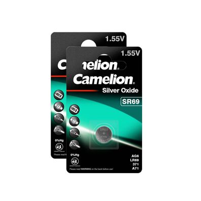 2x Camelion SR69 Silber Oxid Knopfzelle Batterie G6 LR920 371 171 SR920 1,55V