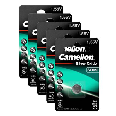 5x Camelion SR69 Silber Oxid Knopfzelle Batterie G6 LR920 371 171 SR920 1,55V