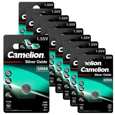 10x Camelion SR69 Silber Oxid Knopfzelle Batterie G6 LR920 371 171 SR920 1,55V