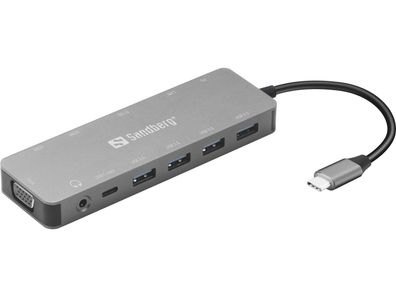 Sandberg 13-in-1 - Dockingstation - USB-C - HDMI, VGA