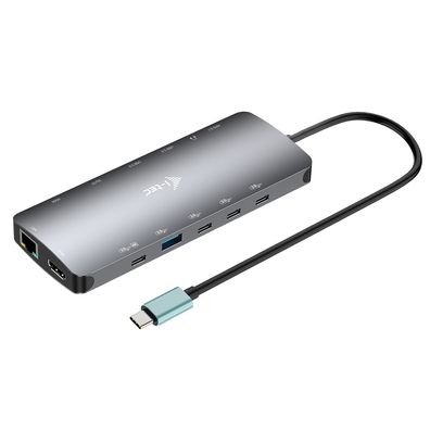 i-tec Metal USB-C Nano 3x Display Dock, 2x HDMI 1x USB-C video + Power Delivery 140W,