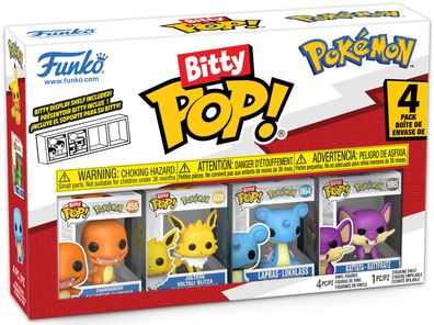 Pok&eacute; on - Charmander Blitza Lokhlass Rattfratz Bitty Pop! Funko