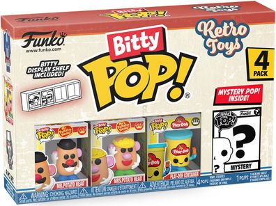Retro Toys - Mr. Potato Head Mrs. Potato Head Play-Doh Container Bitty Pop! Funk