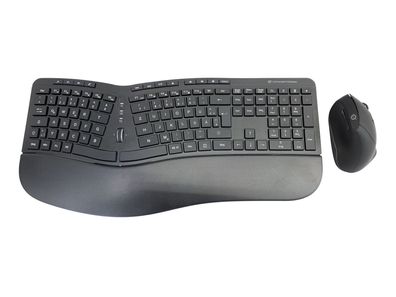 Conceptronic ORAZIO ERGO Kabelloses Set aus ergonomischer Tastatur und vertikaler Mau