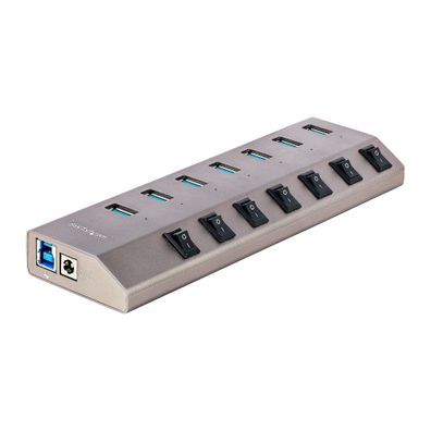StarTech 7-Port Self-Powered USB-C Hub with Individual On/Off Switches, USB 3.0 5Gbps