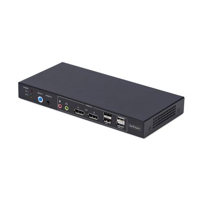 StarTech 2-Port Dual-Monitor DP KVM Switch w/Video Matrix, 4K 60Hz