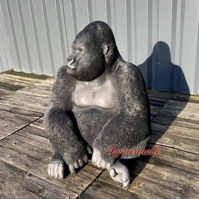 Affe Gorilla Jungel Afrika Deko Figur lebensecht Aufstellfigur Dekoration Deko groß b