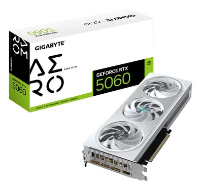 Gigabyte GeForce RTX 5060 AERO OC 8G Grafikkarte - 8GB GDDR7, 128bit, PCI-E 5.0... ->