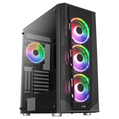 Aerocool Advanced Technologies AeroCool Prism-G-BK-v3 - Mid tower - ATX - Seitenteil