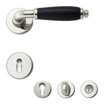 Ghidini Oslo R5200 glanznickel schwarz BB/PZ/WC Bauhaus Rosette Türbeschlag