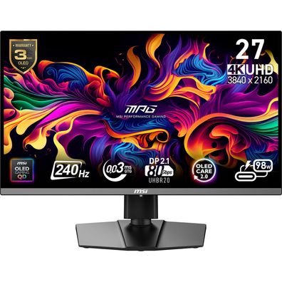 MSI MPG 272URXDE - OLED-Monitor - Gaming - 68.6 cm (27") (26.5" sichtbar) - 384... ->