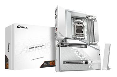 Gigabyte B850 AORUS Stealth ICE Mainboard – Unterstützt AMD Ryzen 9000 Serie CP... ->