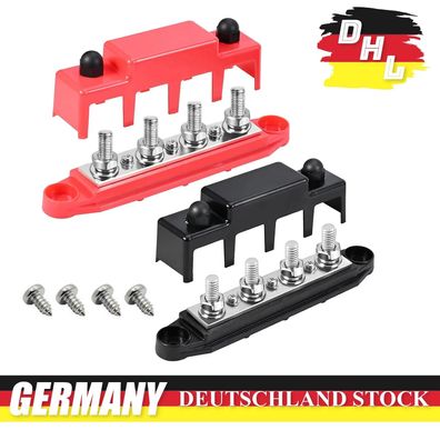 2x Sammelschiene 250A Stromverteilerkasten Sammelschienen-Verteilerblock 12V-48V