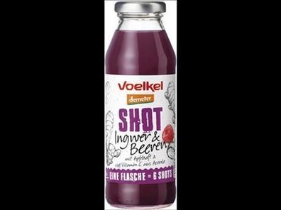 Voelkel 6x Shot Ingwer & Beeren mit Apfelsaft & viel Vitamin C aus Acerola 0,28l