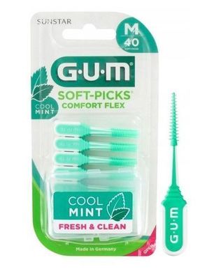 Sunstar Gum Soft-Picks ComfortFlex Interdentalreiniger Gummibeschichtung Cool Mi