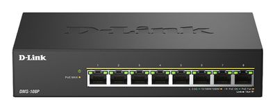 D-Link DMS 108P - Switch - unmanaged - 8 x 10/100/1000/2.5G - Desktop - PoE+ (230 W)