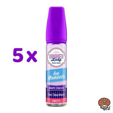 Dinner Lady GRAPE STAR ICE Longfill Liquid / Aroma 5x 20ml - Ice Moments
