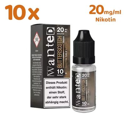 Wanted Overdosed Butterscotch TABAK * 20mg/ml* Nikotinsalz, Liquid 10x 10ml