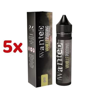 Wanted Vanillepudding MIT Erdbeere Longfill Aroma für E-Zigaretten 5x 10ml