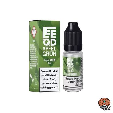 LEEQD Apfel Grün 6mg/ml Nikotin, Liquid 10ml