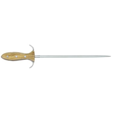 Güde ovaler Wetzstahl D´Artagnan 32 cm Klinge geschmiedet mit Olivenholzgriff