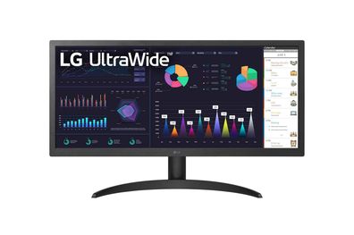 LG 26WQ500-B, 65,3 cm (25.7 Zoll), 2560 x 1080 Pixel, 4K Ultra HD, LCD, 5 ms, Schwarz