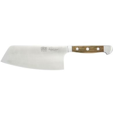 Güde kleines Kochmesser Chai Dao breite 16 cm Klinge geschmiedet & Eichenholzgriff