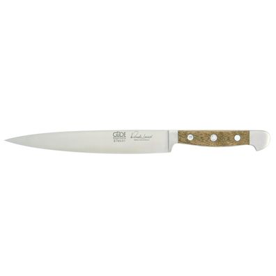 Güde langes Schinkenmesser mit 21 cm Klinge geschmiedet & Eichenholzgriff