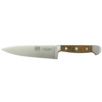 Güde kleines Kochmesser mit breiter 16 cm Klinge geschmiedet & Eichenholzgriff