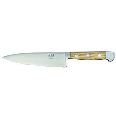Güde kleines Kochmesser mit breiter 16 cm Klinge geschmiedet & Olivenholzgriff