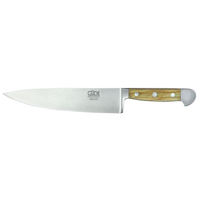 Güde großes Kochmesser mit breiter 21 cm Klinge geschmiedet & Olivenholzgriff