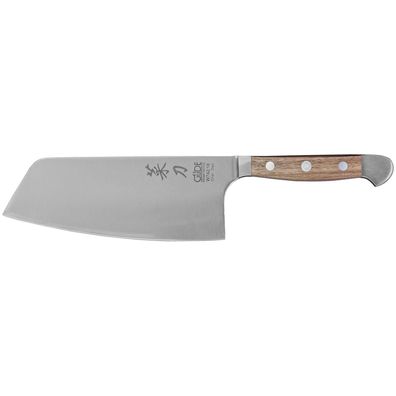 Güde kleines Kochmesser Chai Dao breite 16 cm Klinge geschmiedet & edlem Walnussholzg