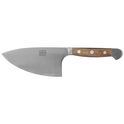 Güde Kräutermesser Shark extra breite 14 cm Klinge geschmiedet & edlem Walnussholzgri