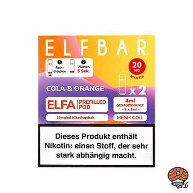 ELFBAR ELFA POD Cola & Orange 20mg/ml Nikotin à 2 Pods