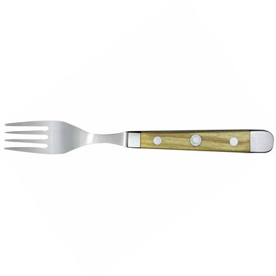 Güde Menügabel 9 cm Klinge handgeschmiedet Tafelgabel mit Olivenholzgriff