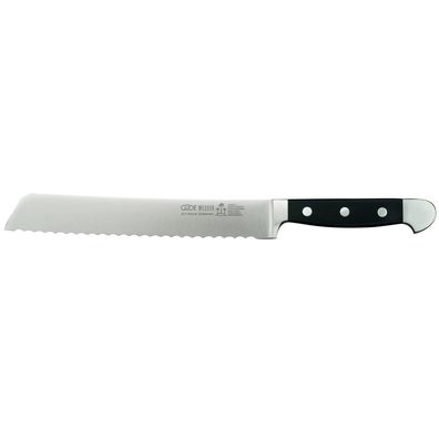 Güde Brotmesser lange 21 cm Wellenschliff-Klinge geschmiedet - Serie Alpha