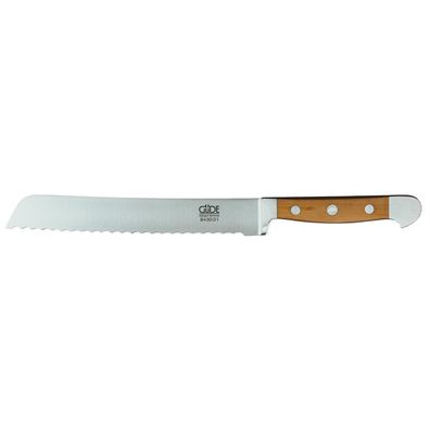 Güde Brotmesser lange 21 cm Wellenschliff-Klinge geschmiedet - Serie Alpha-Birne