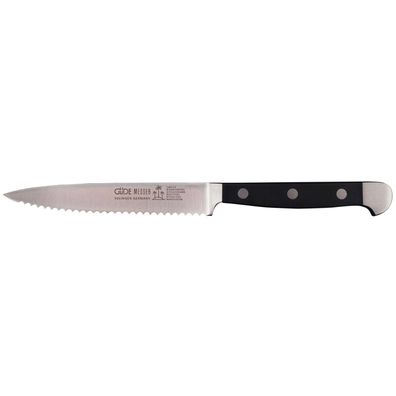 Güde Tomatenmesser kurze 13 cm Wellenschliff-Klinge geschmiedet - Serie Alpha