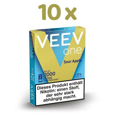 VEEV one Pod SOUR APPLE 20mg/ml Nikotin 10x 2 Pods