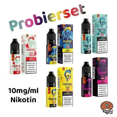 Revoltage Probierset 10mg/ml Nikotin, 50/50 Liquid 5x 10ml